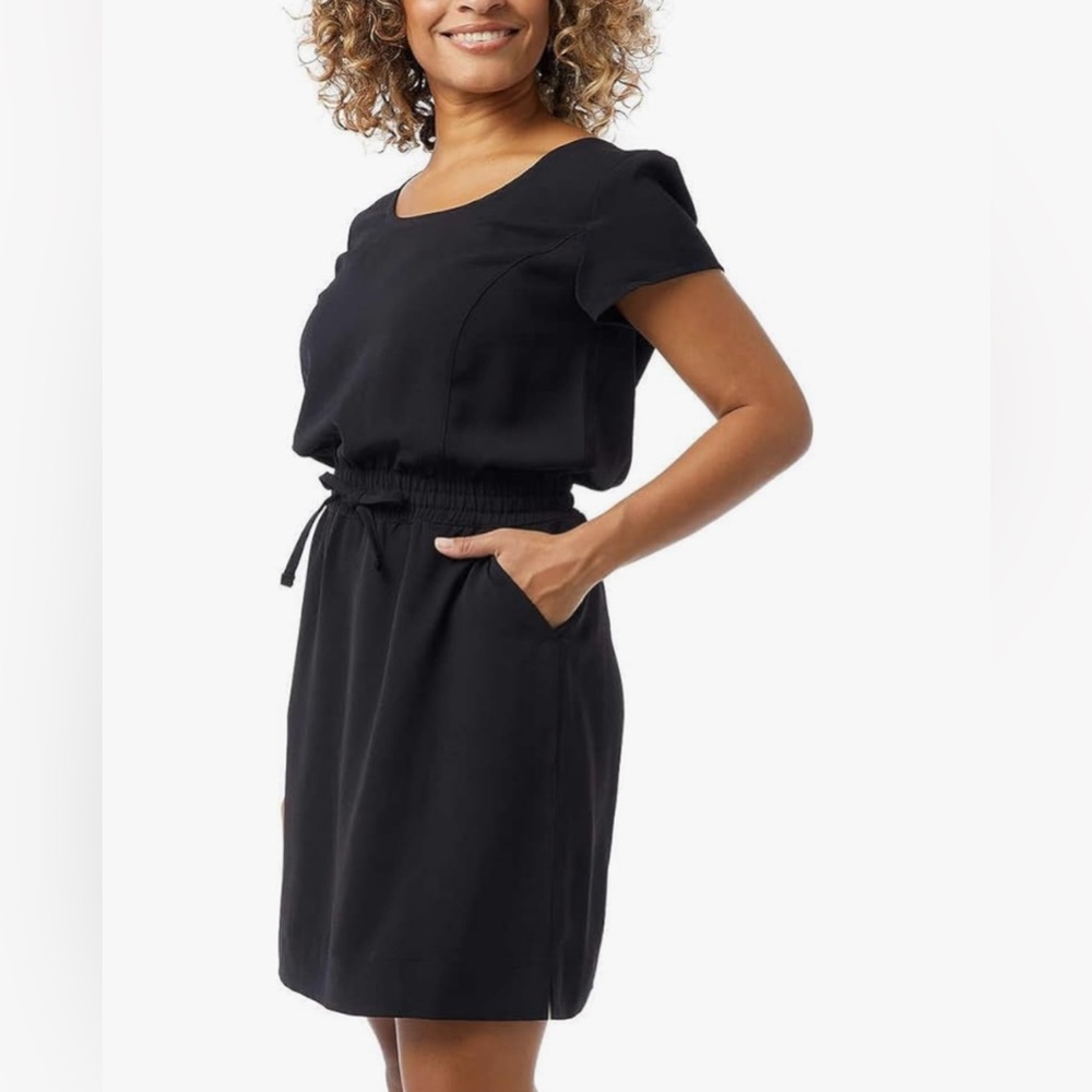 32 Degrees Ladies' Soft Twill Drawstring Dress Black, Medium